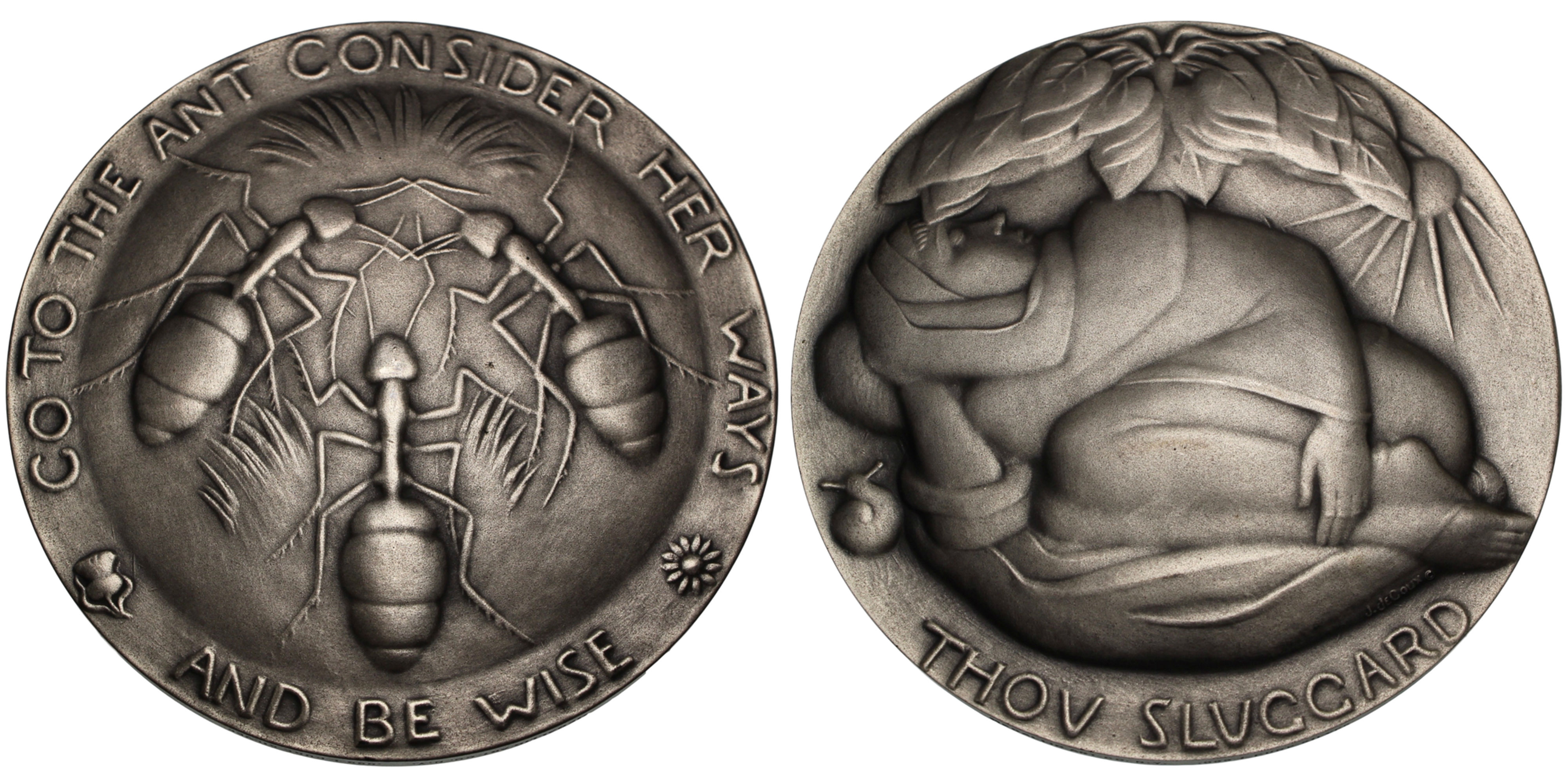 100150 | UNITED STATES. The Sluggard and the Ant silver Medal.