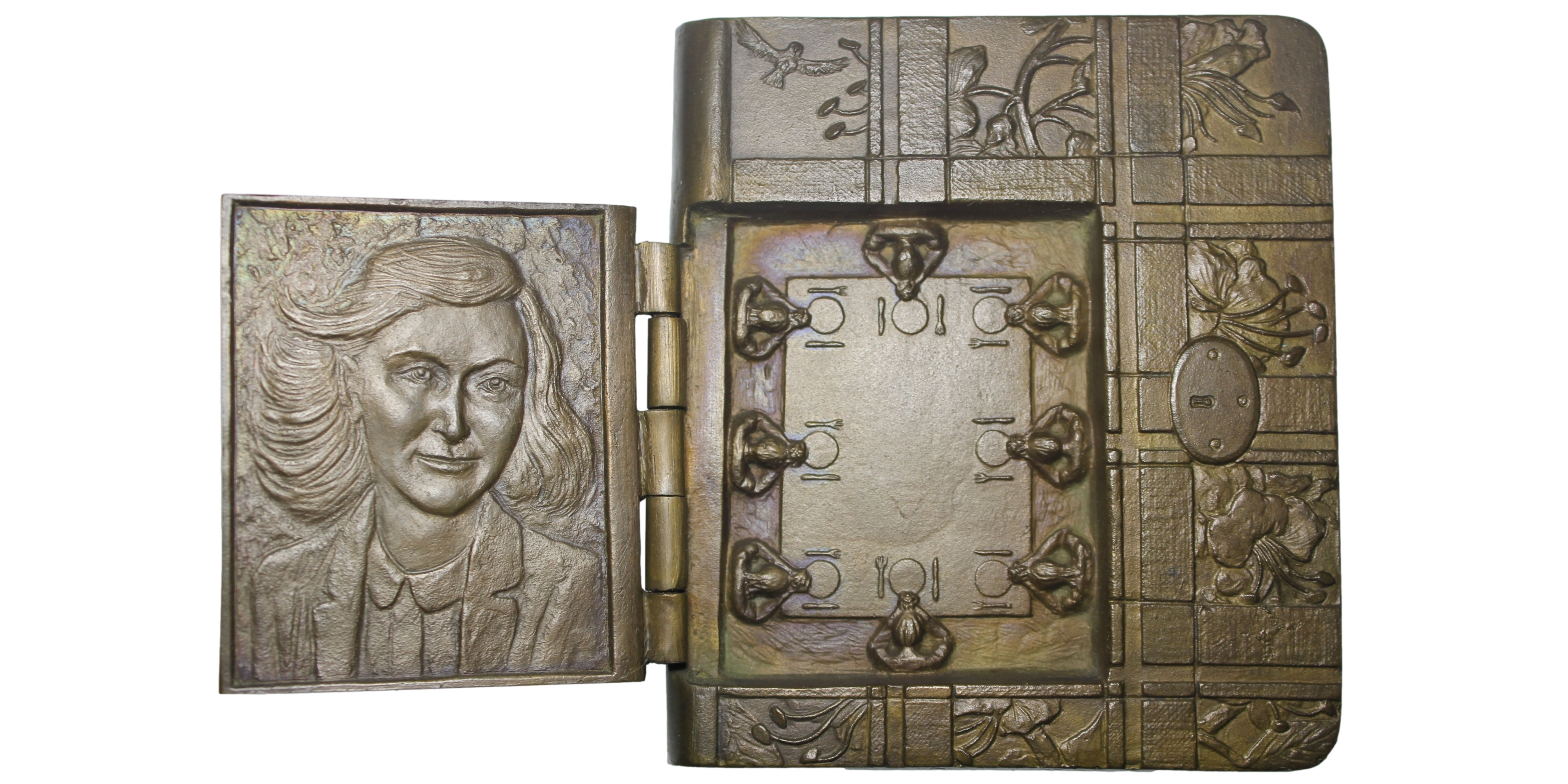 102590  |  GREAT BRITAIN, NETHERLANDS & GERMANY. Anne Frank cast bronze Plaque.