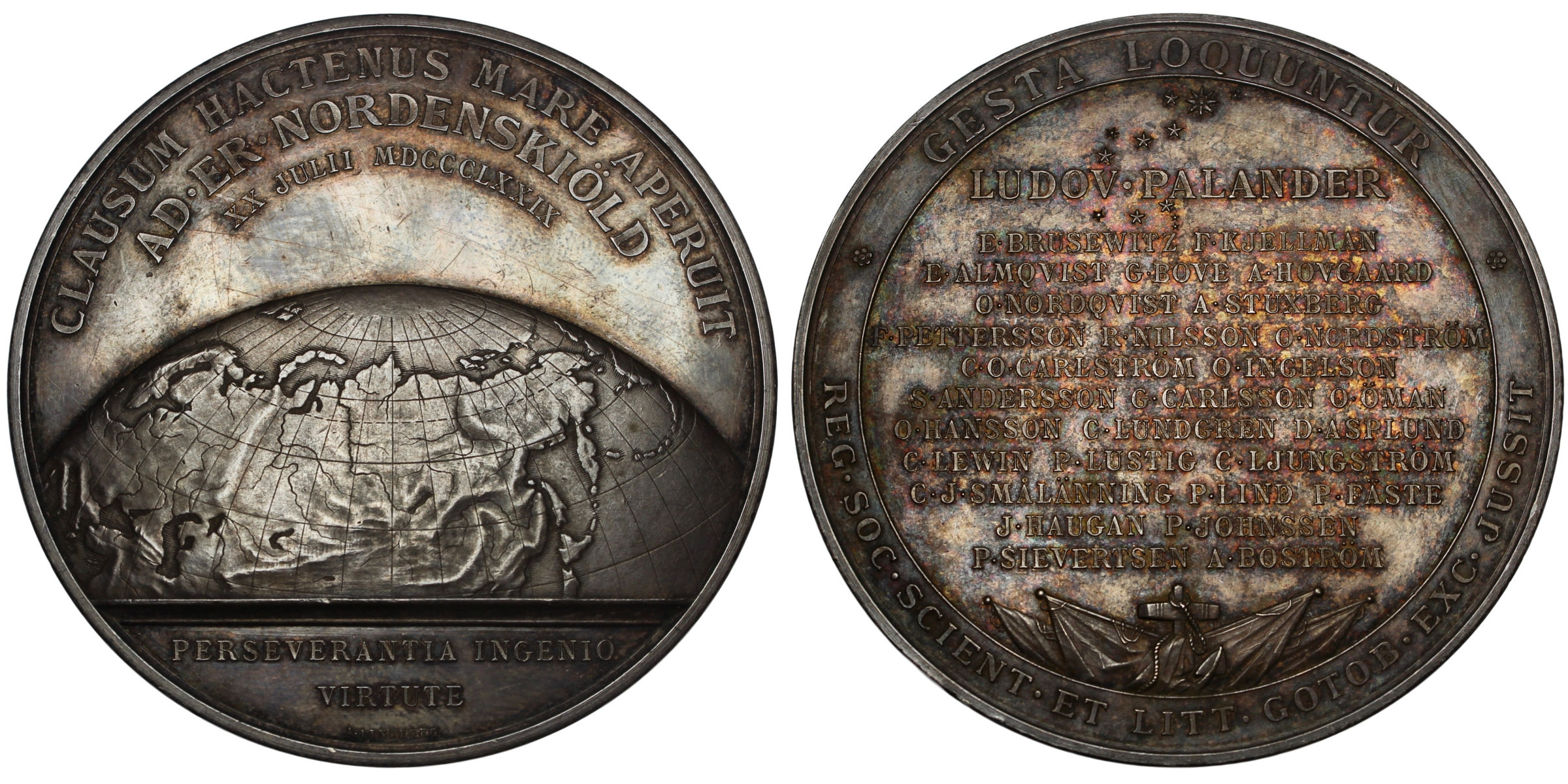 101222 | RUSSIA & SWEDEN. Northeast Passage silver Medal.