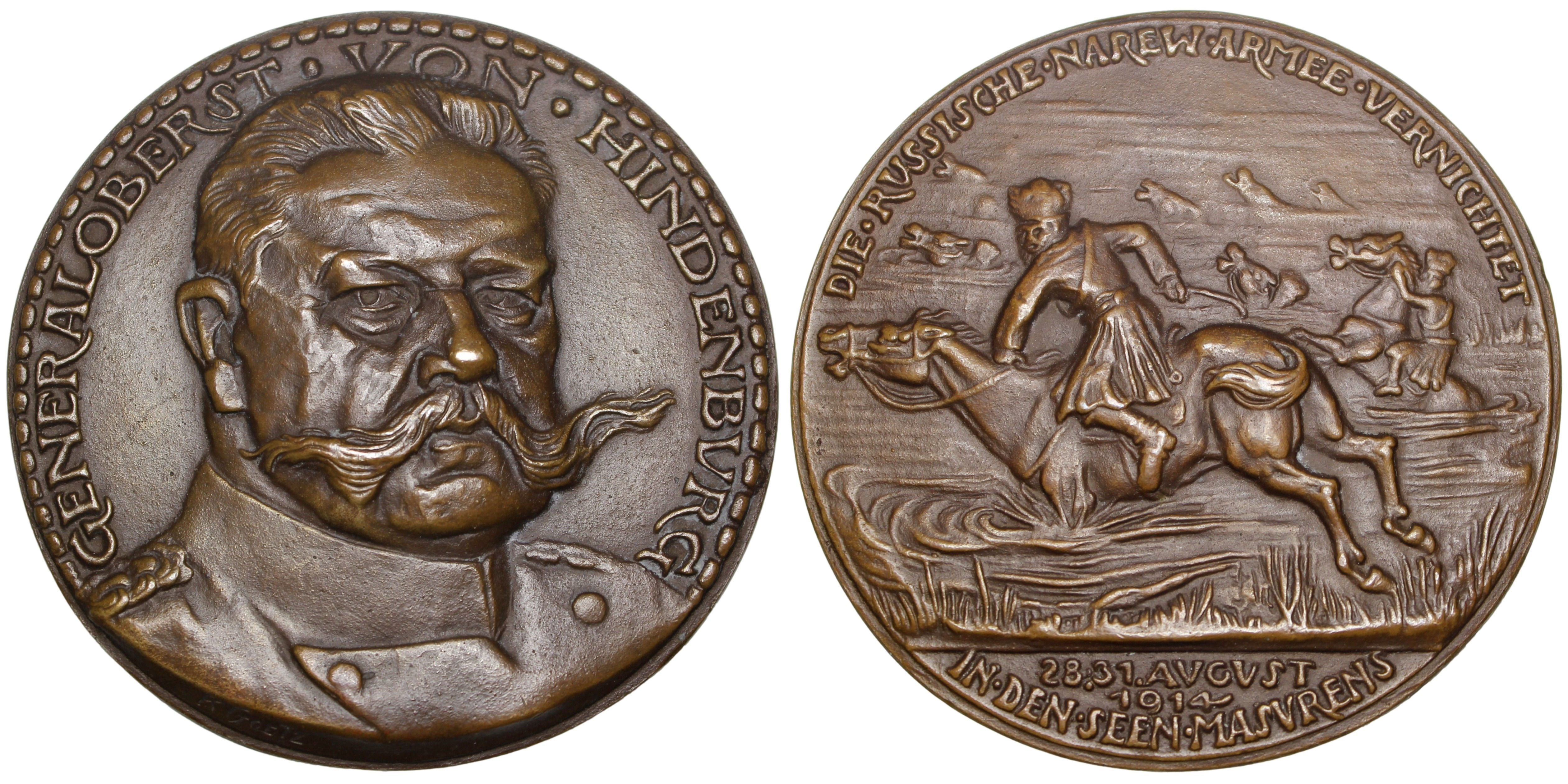 102139 | GERMANY. General von Hindenburg cast bronze Medal.