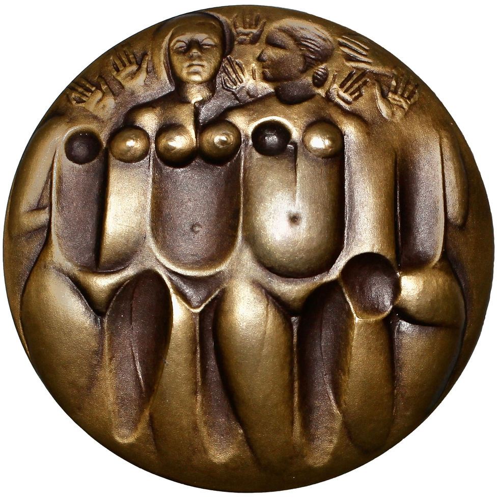 Thumbnail: 102653  |  FINLAND. International Women's Year multipiece bronze Medal.