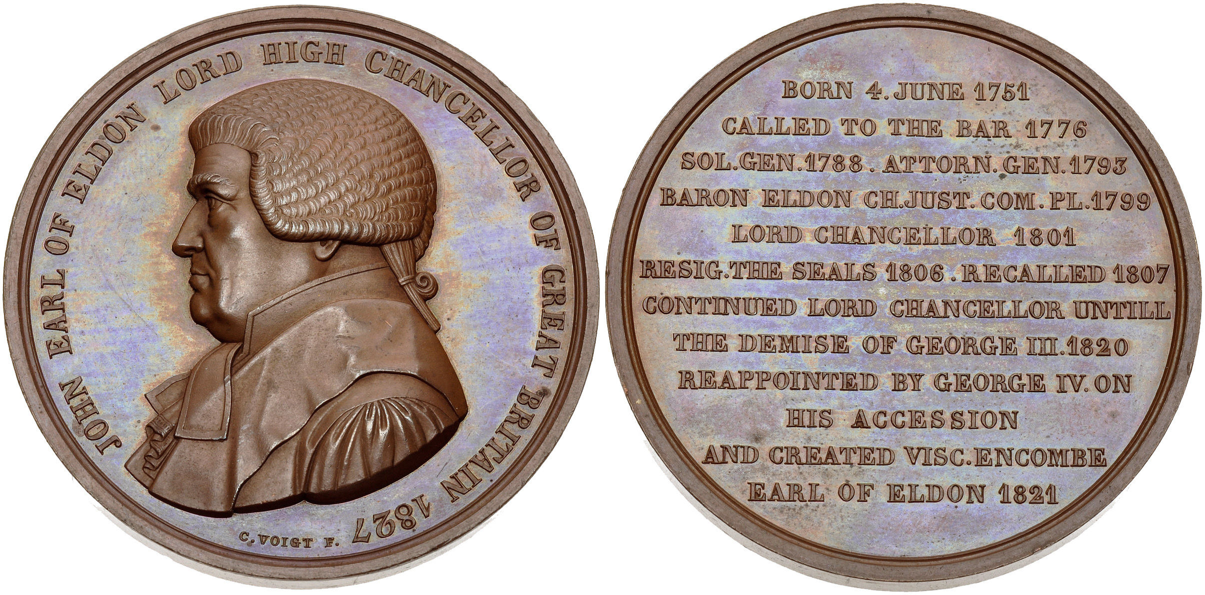 100036 | GREAT BRITAIN. John Scott bronze Medal.