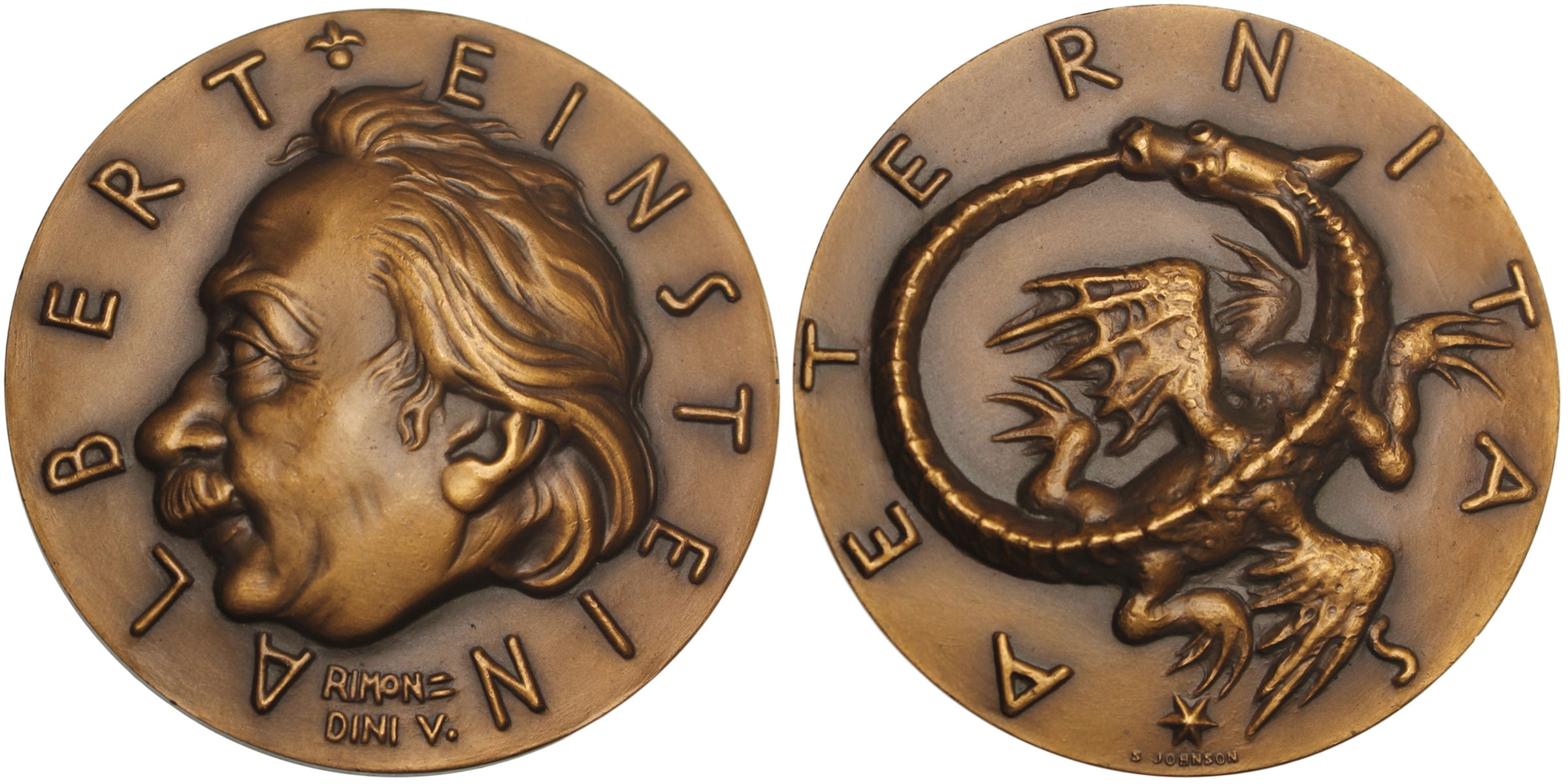 100887 | UNITED STATES, GERMANY & ITALY. Albert Einstein bronze Medal.