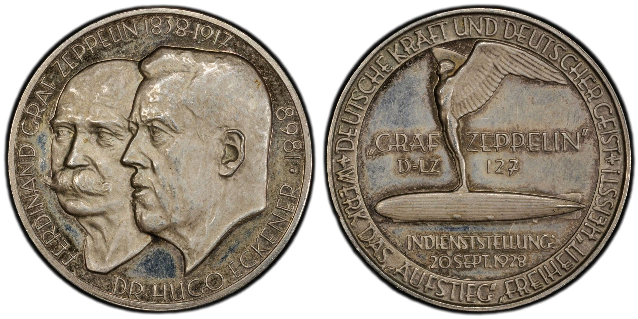 103089 | GERMANY. Zeppelin & Eckener silver Medal.