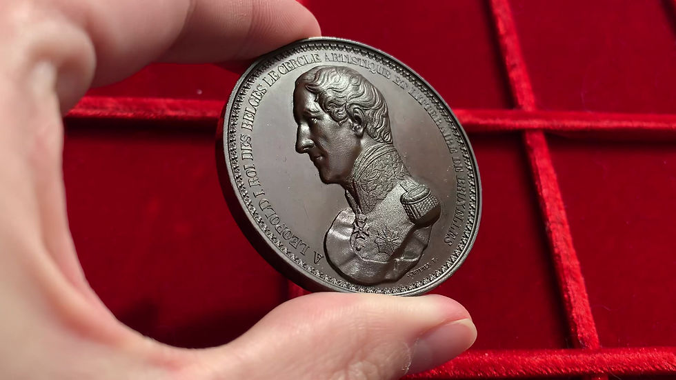 Thumbnail: 102298  |  BELGIUM. Brussels. Leopold I/Artistic & Literary Circle bronze Medal.