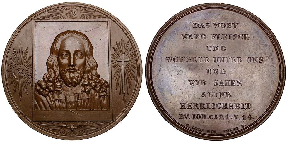 101463 | GERMANY. Jesus Christ/"The Word became Flesh" bronze Medal.