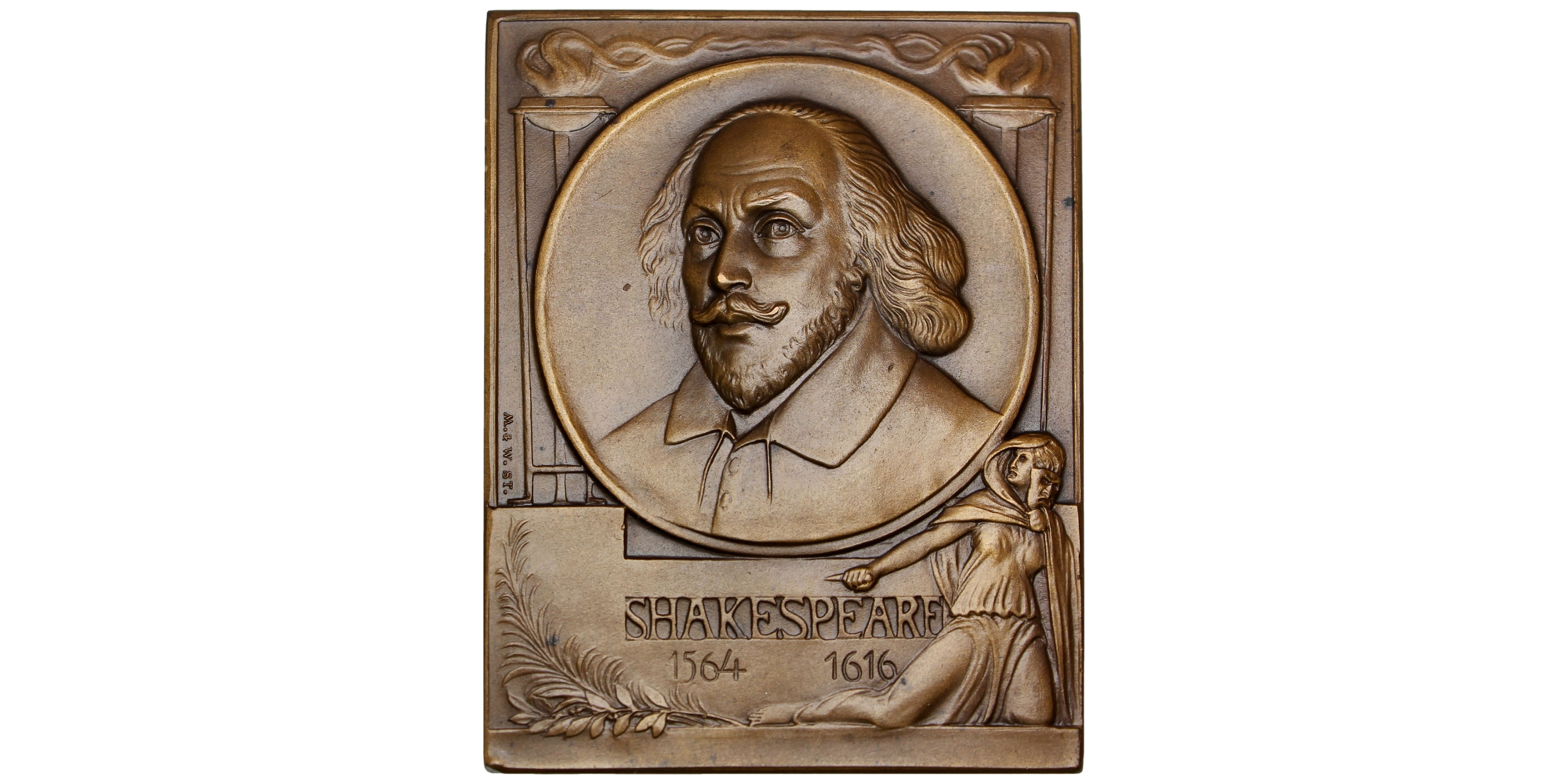 103302 | GREAT BRITAIN & GERMANY. William Shakespeare uniface bronze Plaque.