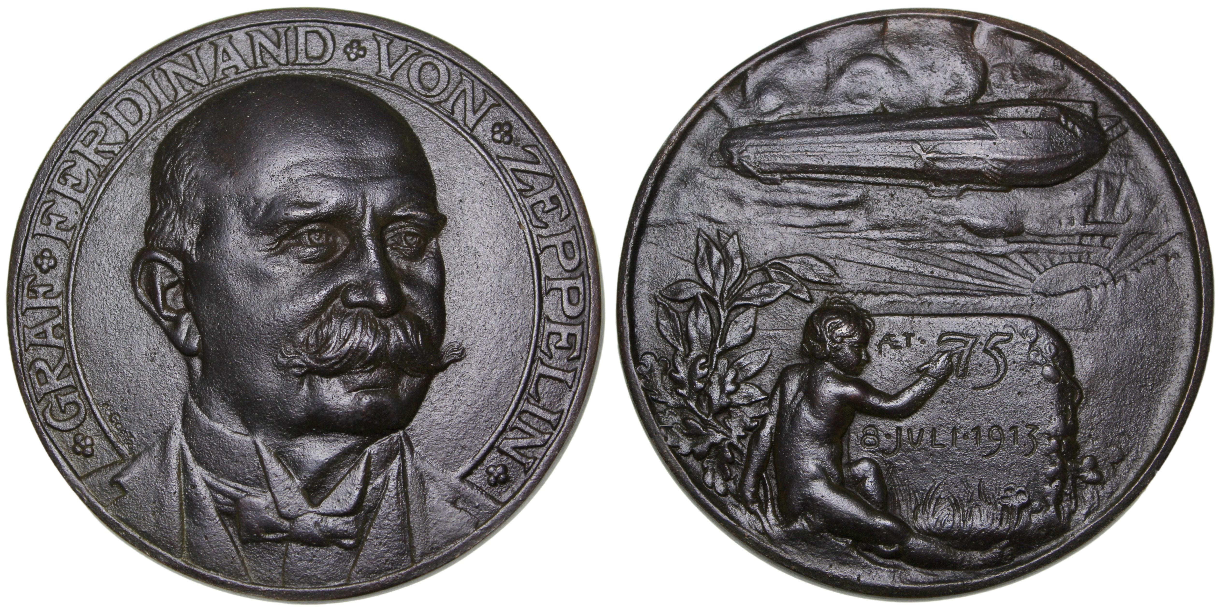 103099  |  GERMANY. Graf von Zeppelin cast iron Medal.