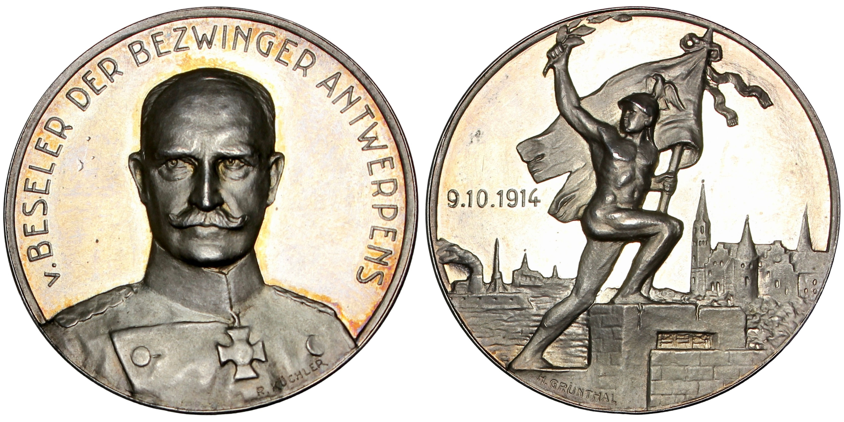 102416 | GERMANY. General Hans Hartwig von Beseler silver Medal.