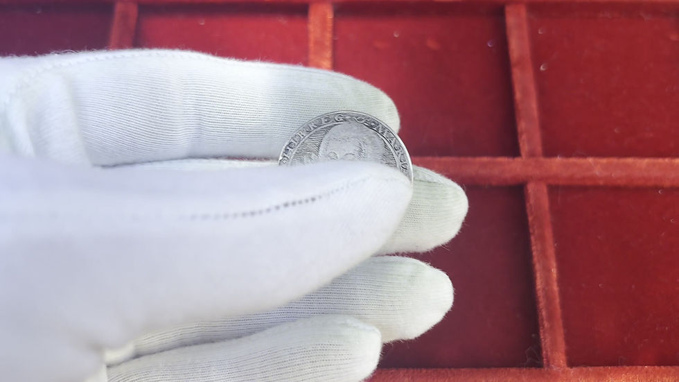 Thumbnail: 103696  |  GREAT BRITAIN. England. Charles I & Henrietta Maria silver Jeton.
