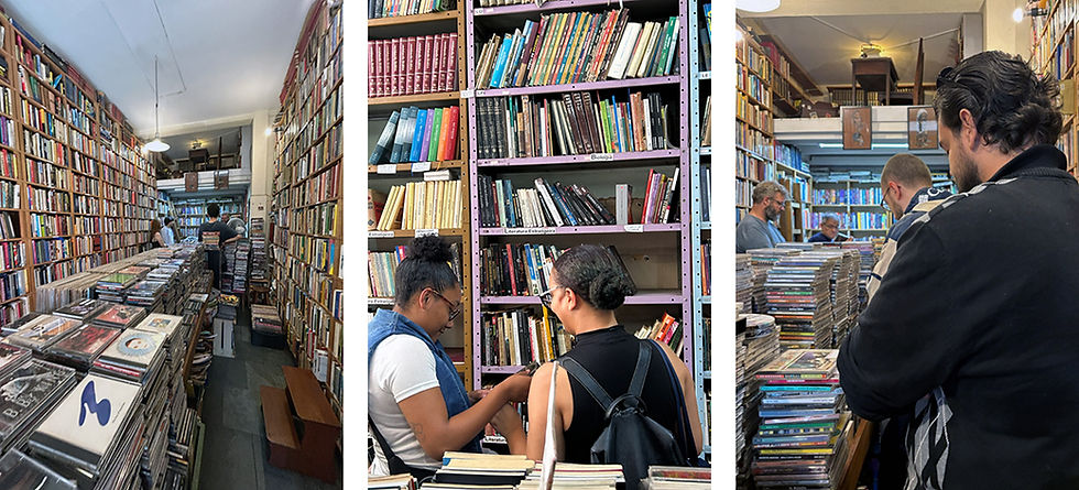 Nesses espaços é possível encontrar títulos antigos, coleções fora do circuito comercial e até mesmo itens descontinuados (Foto: Mariana Rusew)