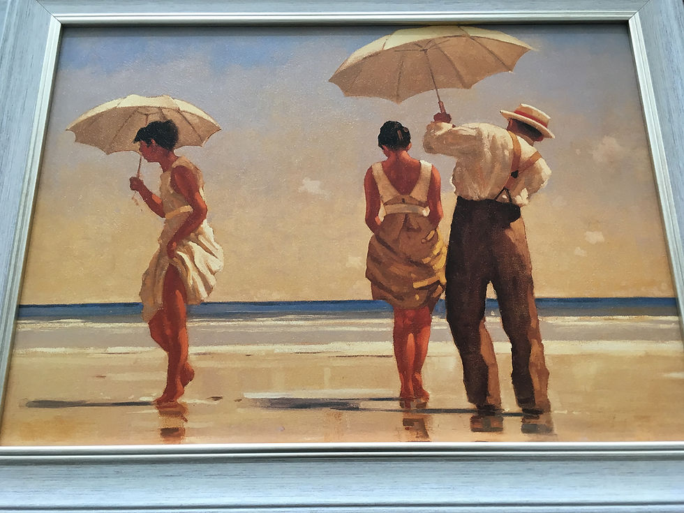 Thumbnail: Mad Dogs - Canvas/Painting Effect (Grey Frame) 55cm x 41cm-