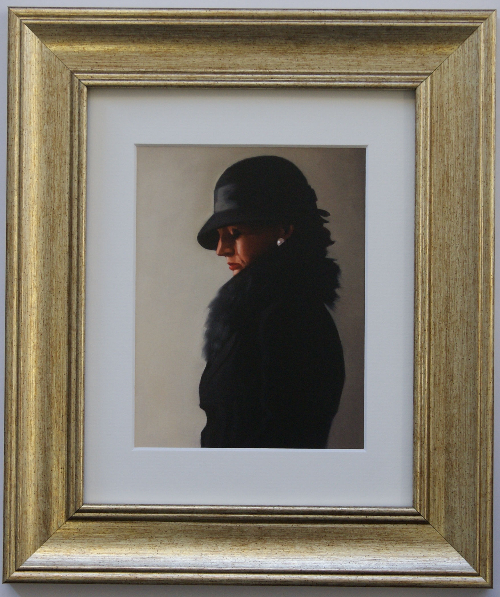 Portrait of Black and Pearl - Jack Vettriano (Gold Frame)