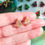 Thumbnail: Handmade Christmas tree resin stud earrings, hypoallergenic