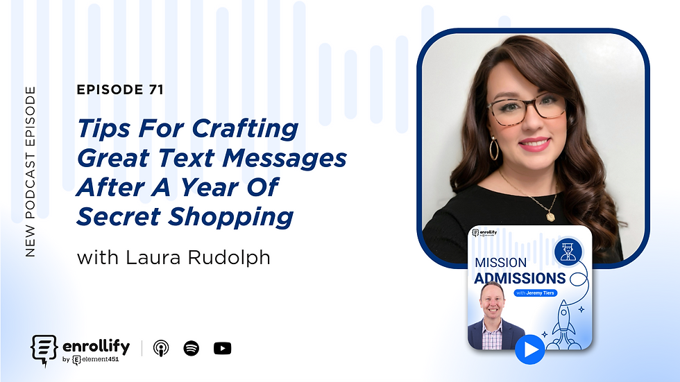 Laura Rudolph on Mission Admissions