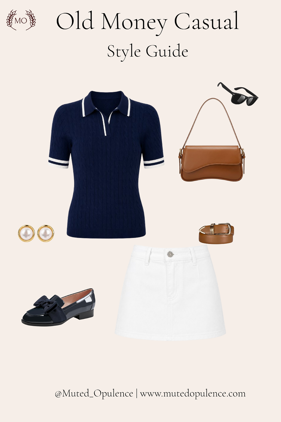 T-Shirt |  Minis | Belt | Loafers | Bag | Shades | EarRings| 