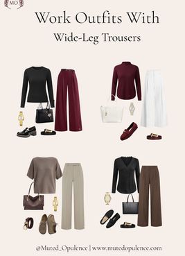 Work Outfits With Wide-Leg Trousers