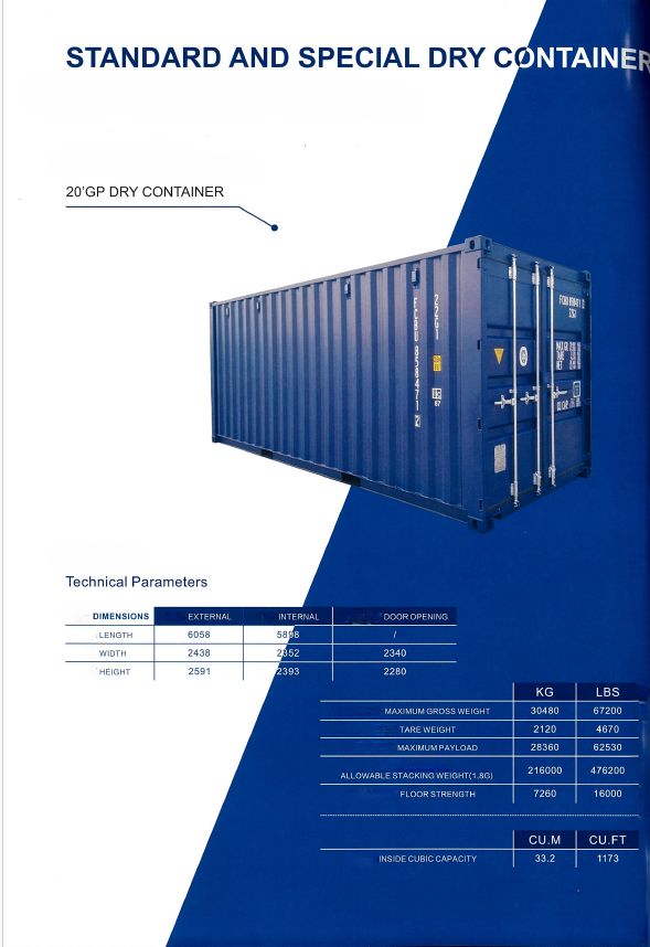 (H3) 20ft GP Container