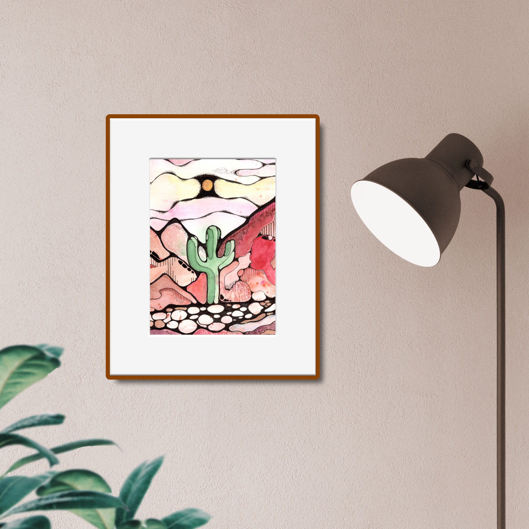 Saguaro Cactus Watercolor Original Art Print