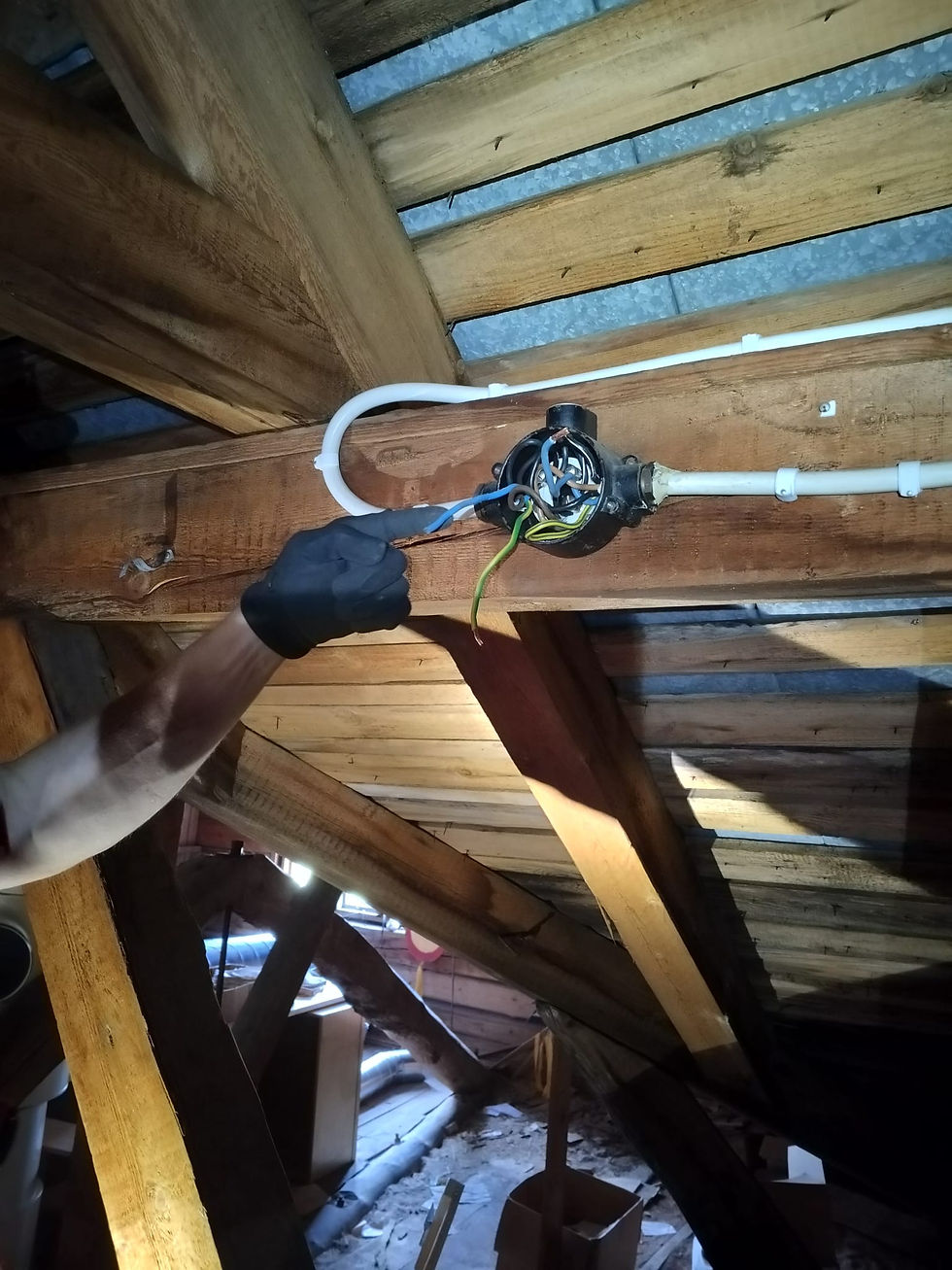 Kanavansuu School Renovation – Gamified Cohousing Lappeenranta: Replacement of electrical cables for urgent lightning storm protection. The house is much safer now!