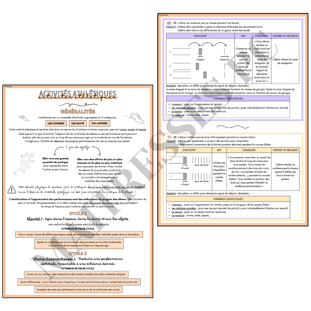 EPS - ACTIVITÉS ATHLÉTIQUES