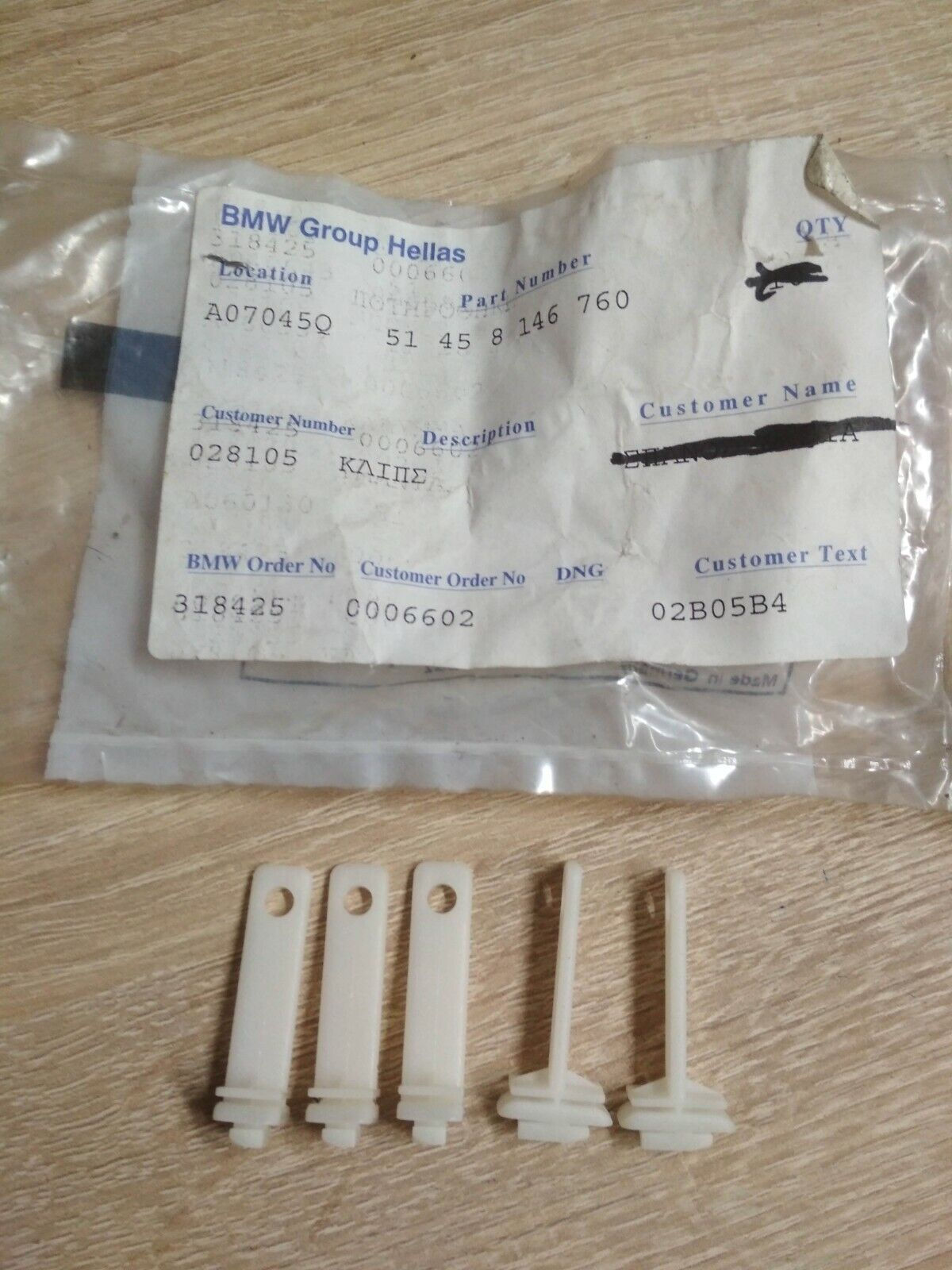 BMW E36-E38-E46 dashboard fastening elements(5) !NEW! GENUINE 51458146760