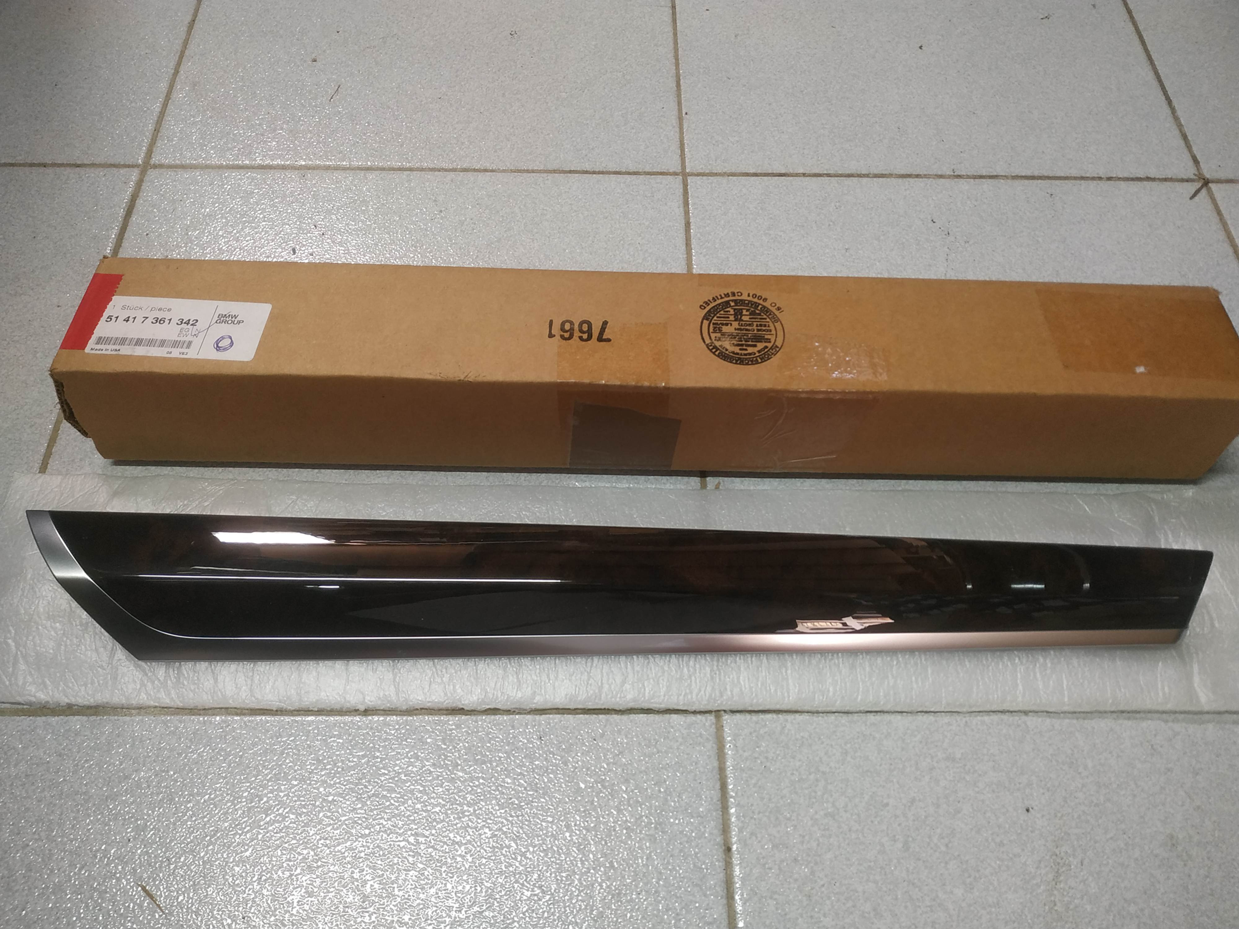 *BMW X3-X4 F25-F26 trim door wood walnut root right !NEW! GENUINE 51417361342