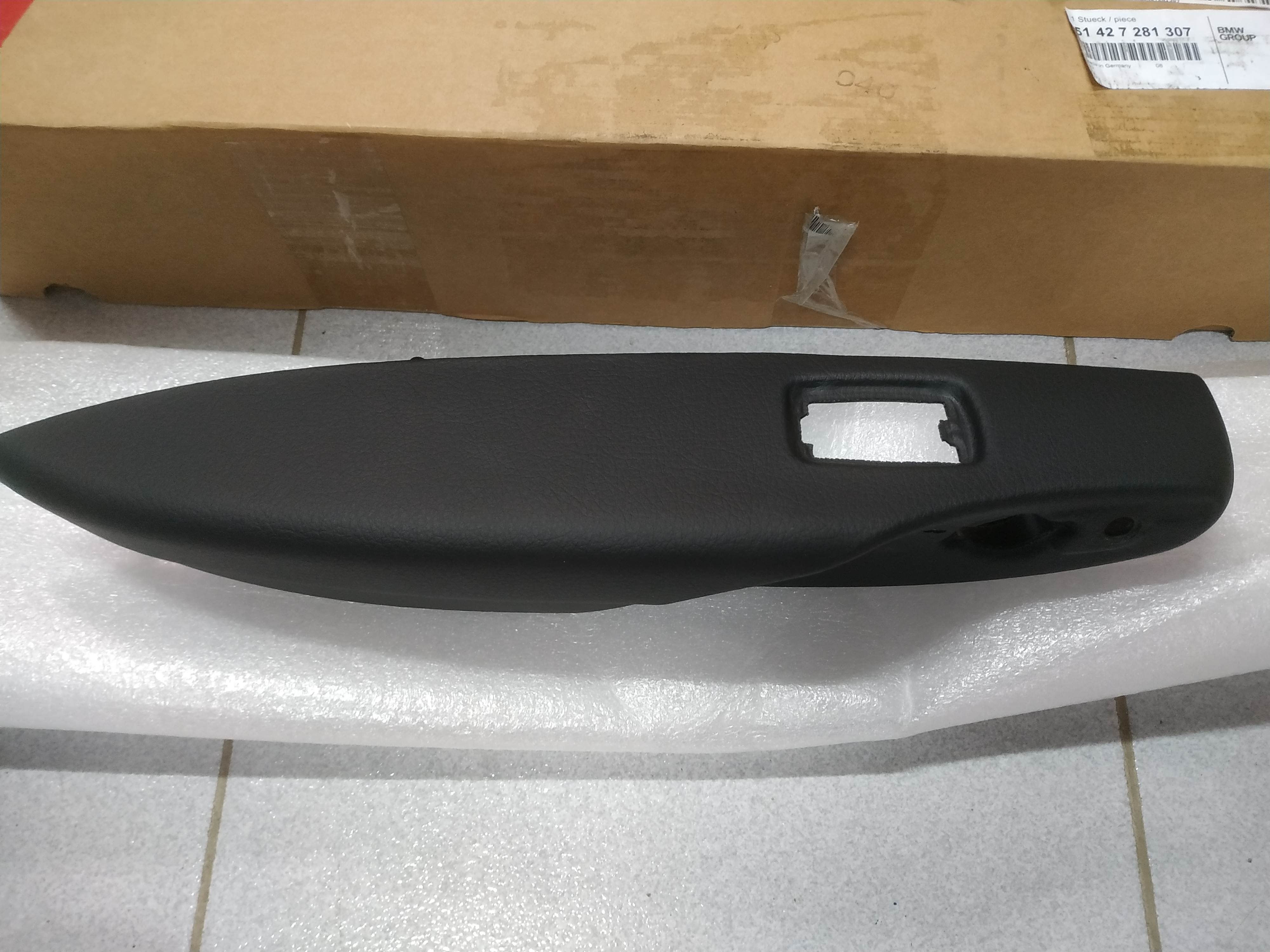 *BMW F30-F31 +LCI armrest door rear left SCHWARZ !NEW! !GENUINE! 51427281307