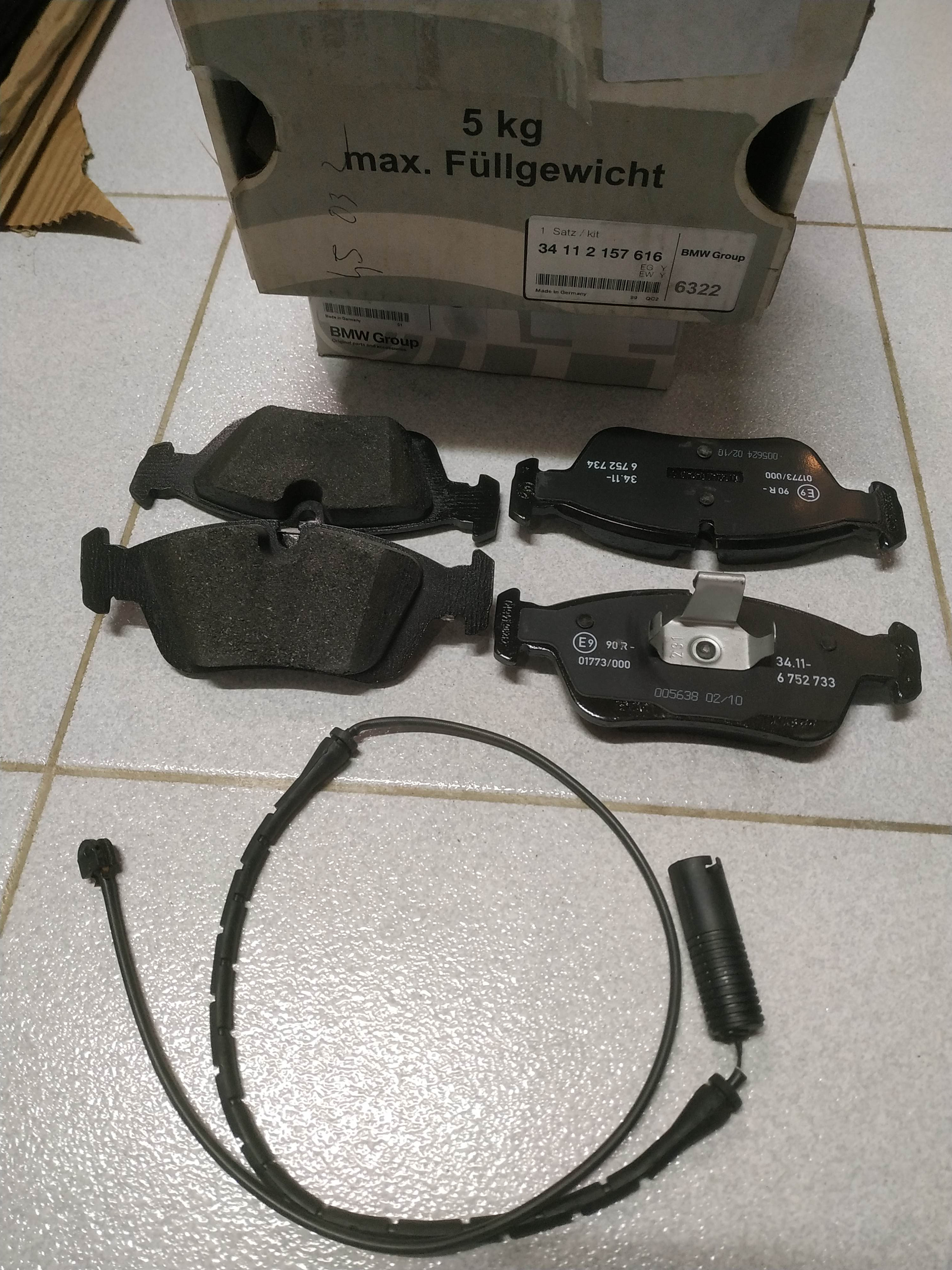 BMW E36-Z3-E46 brake pads front wear sensor VALUE !NEW! GENUINE 34112157616