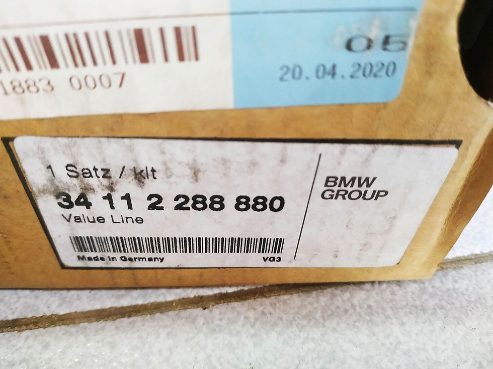 Thumbnail: *BMW E90 E91 E92 LCI set of brake pads with wear sensor NEW GENUINE 34112288880