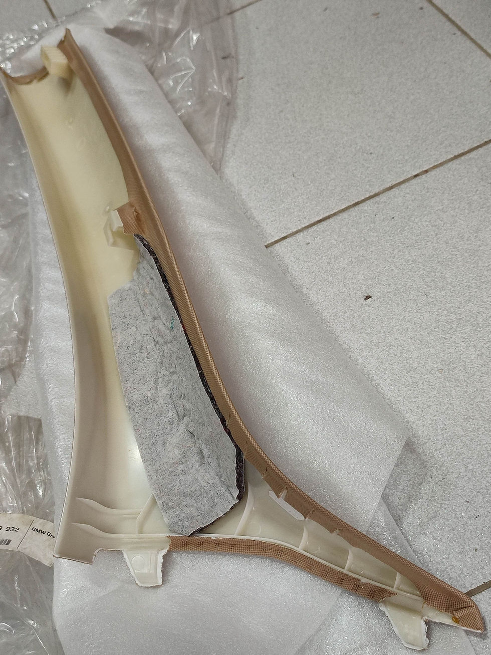Thumbnail: *BMW E83+LCI column A cover right SANDBEIGE !NEW! GENUINE 51433449932