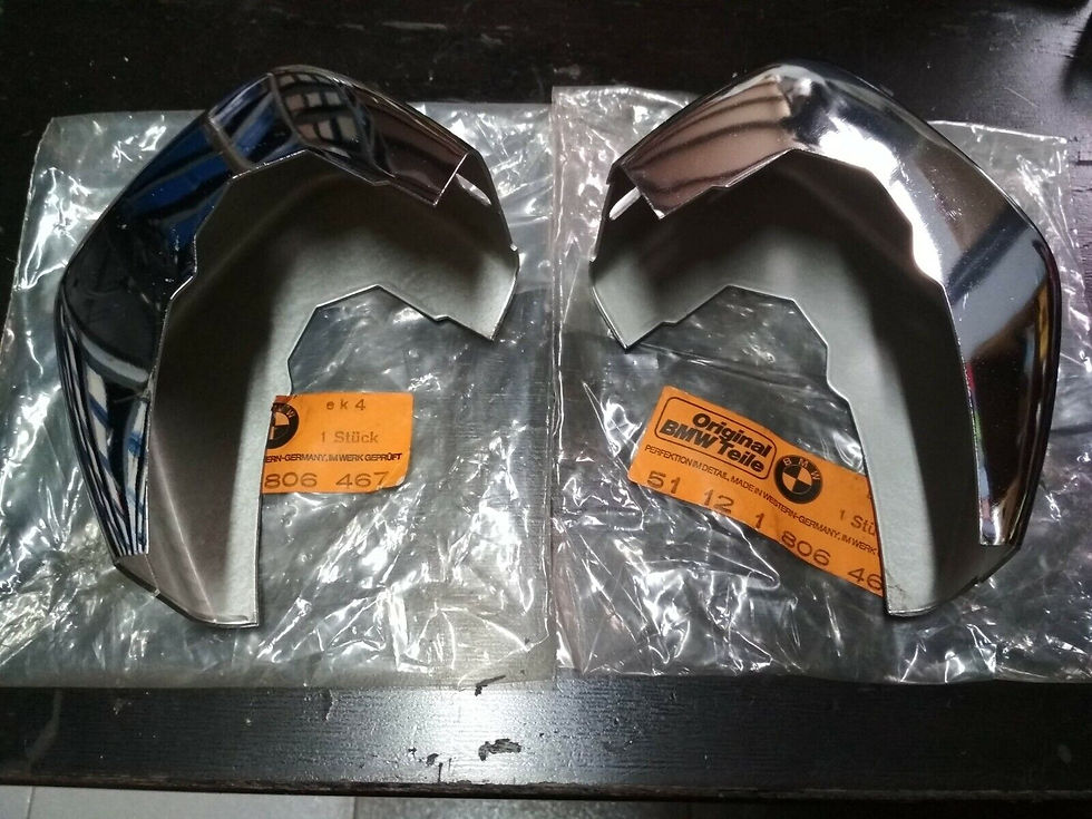Thumbnail: BMW E3 2500-3.3 rear bumper over-riders US NEW GENUINE 51121806467 51121806468