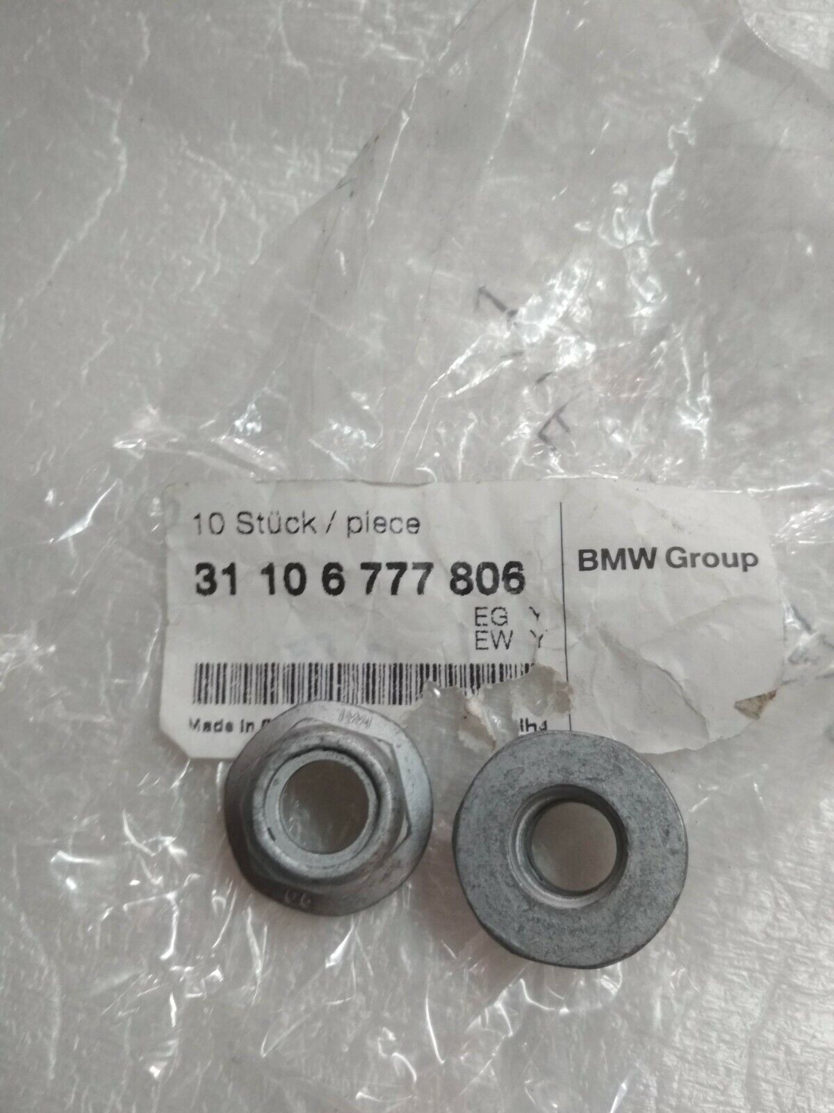 BMW MINI-E46 suspension self locking collar nuts (2) !NEW! !GENUINE! 31106777806
