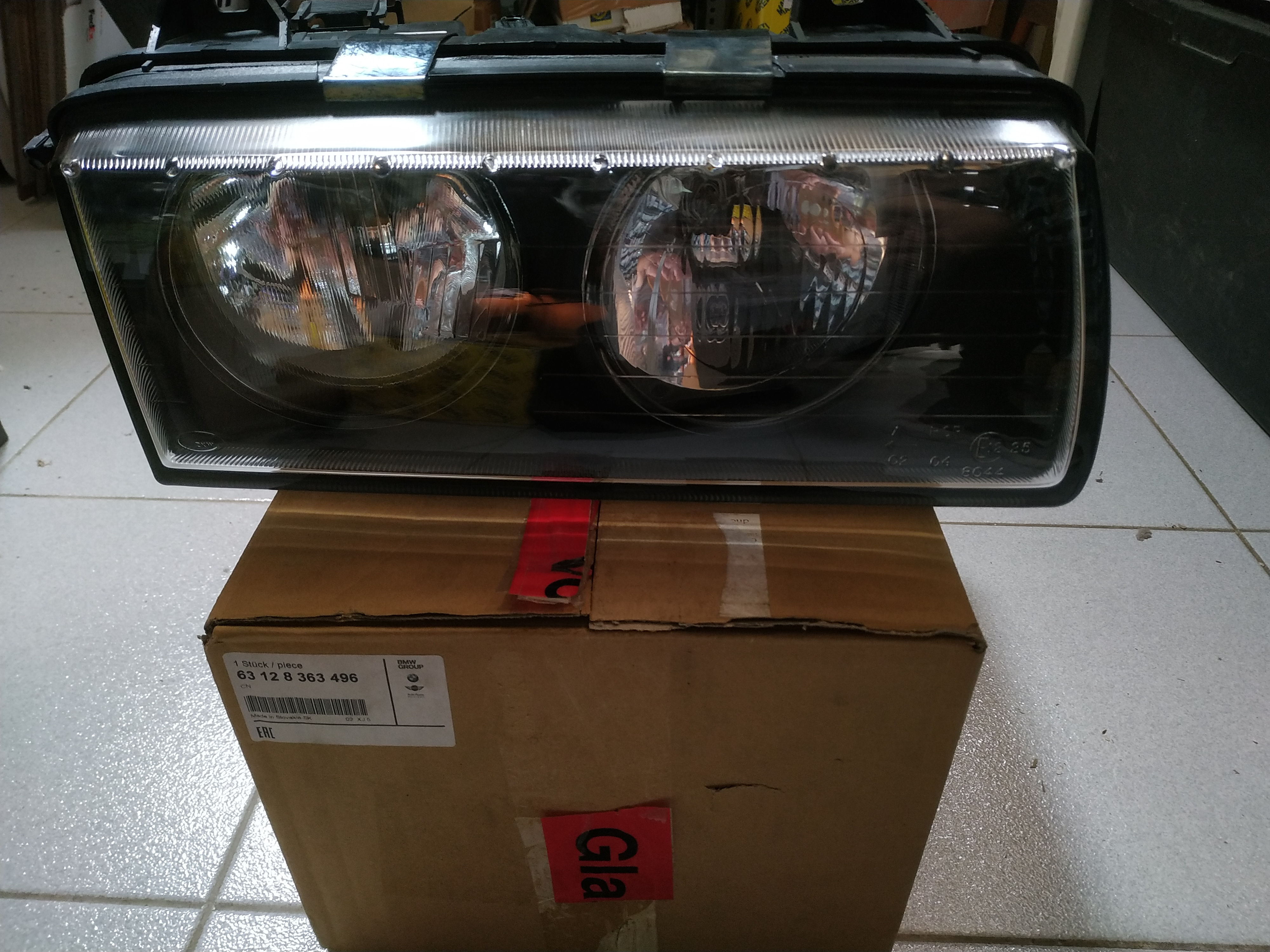 BMW E36 headlight right ZKW Euro !NEW! GENUINE 63128363496