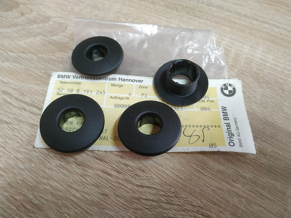 BMW E21-E30-E28-E36-E23-E24 headrest covers(4) SCHWARZ !NEW! GENUINE 52108191245