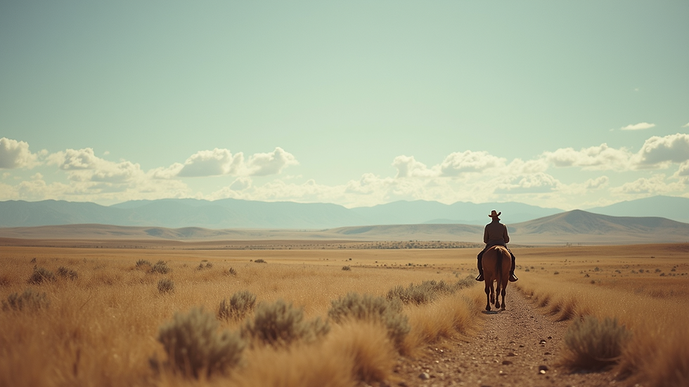 Eye-level view of a scenic landscape in Alamosa County