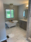 Bathroom remodel with elegant soaking tub