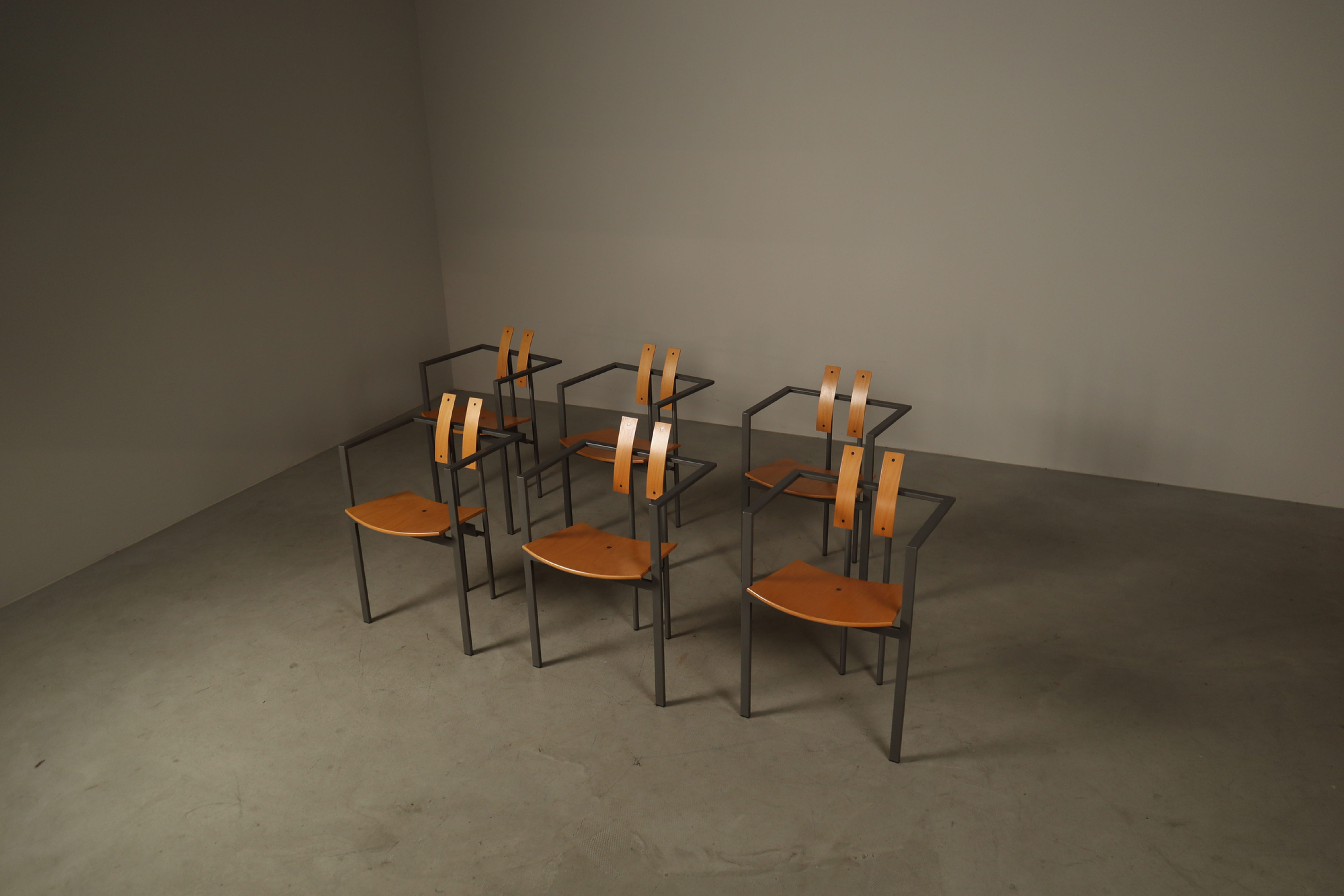 Set of six Trix chairs by Karl-Friedrich Förster for KFF, Germany, 1980s