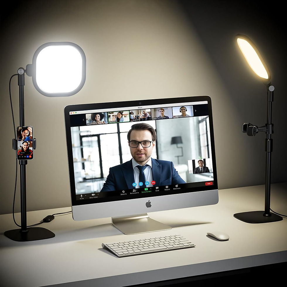 Thumbnail: Zoom Lighting for Computer, Adjustable Desk Lighting for Video Calls, 30 Light 