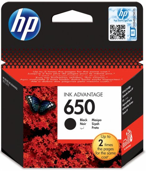 Black HP Ink Cartridge No 650 CZ101AE