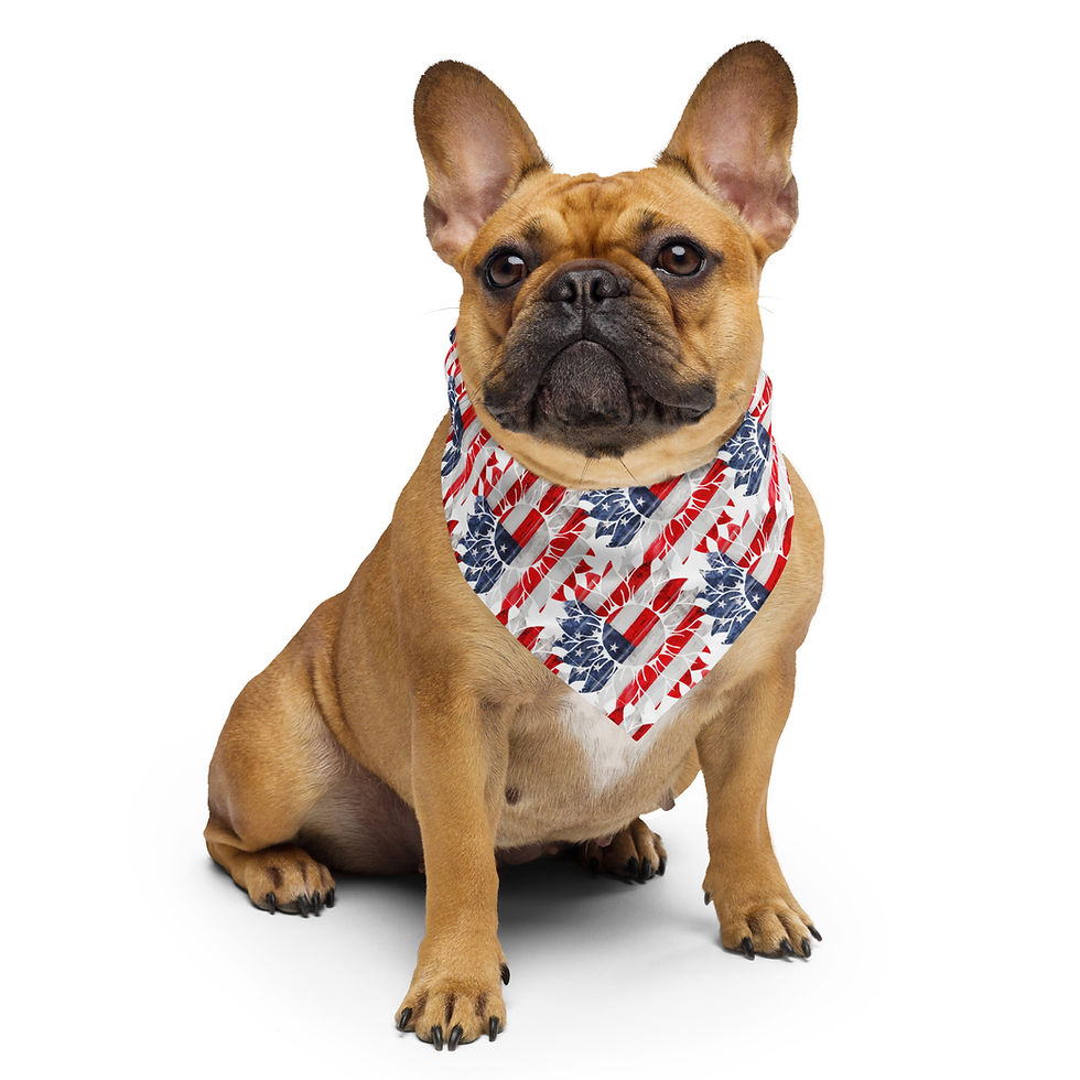 Patriotic sunflower dog bandana by Kessler’s Press