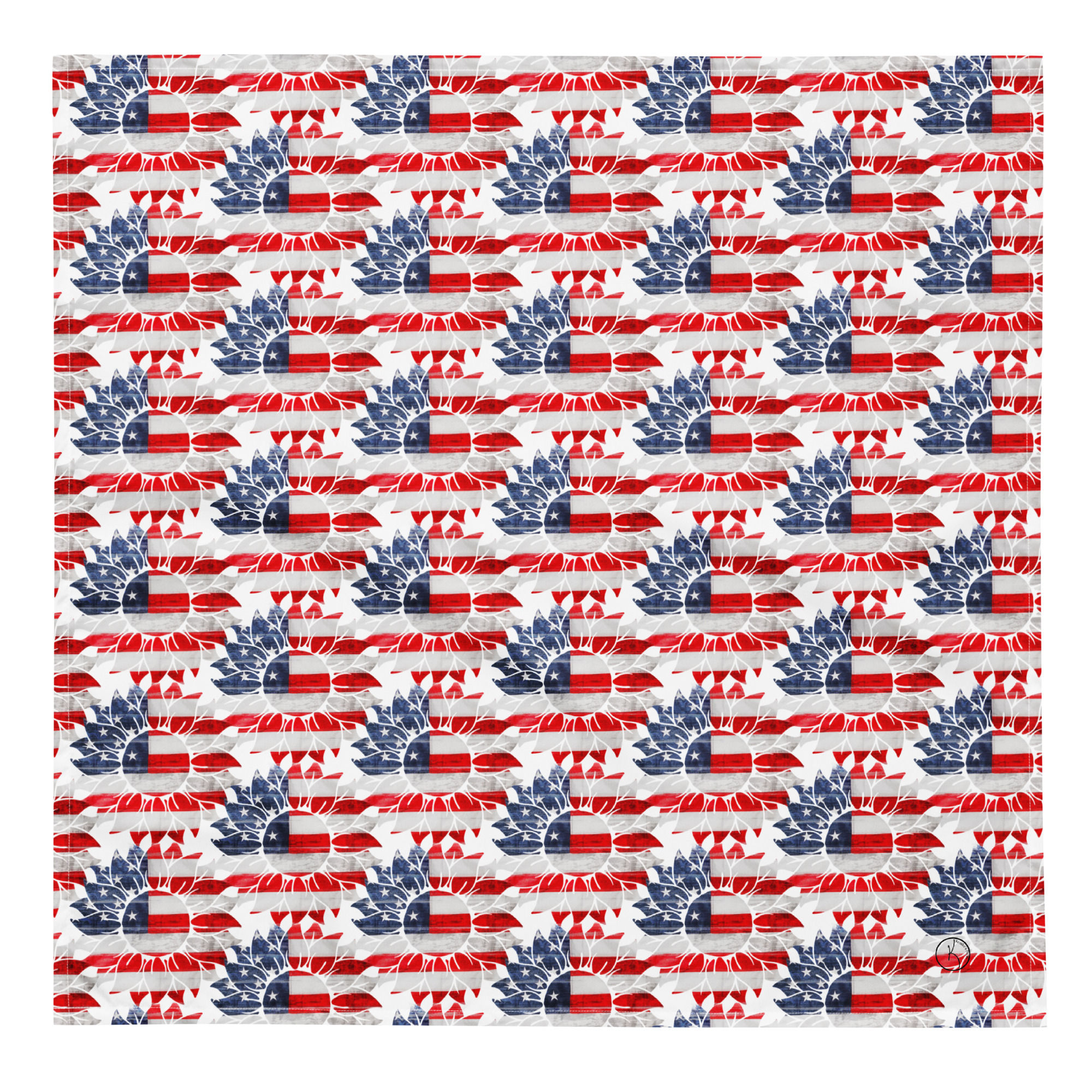 Large Patriotic sunflower dog bandana by Kessler’s Press