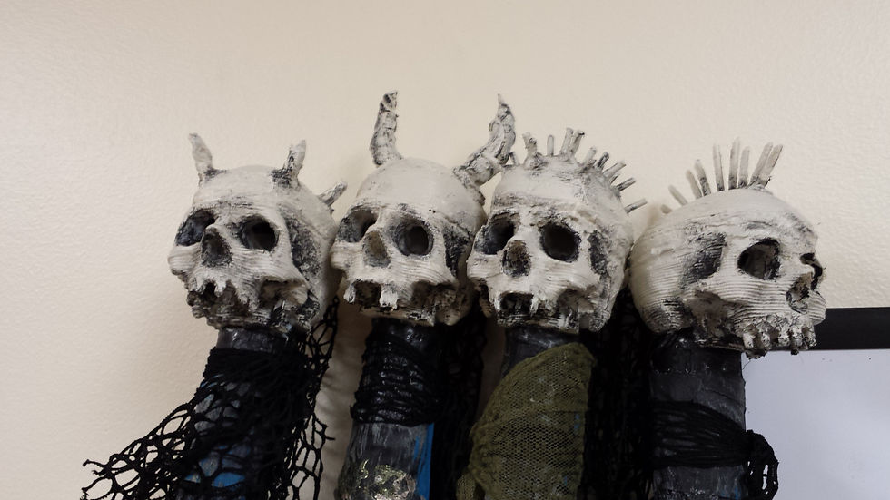 Banshee Staff Skulls