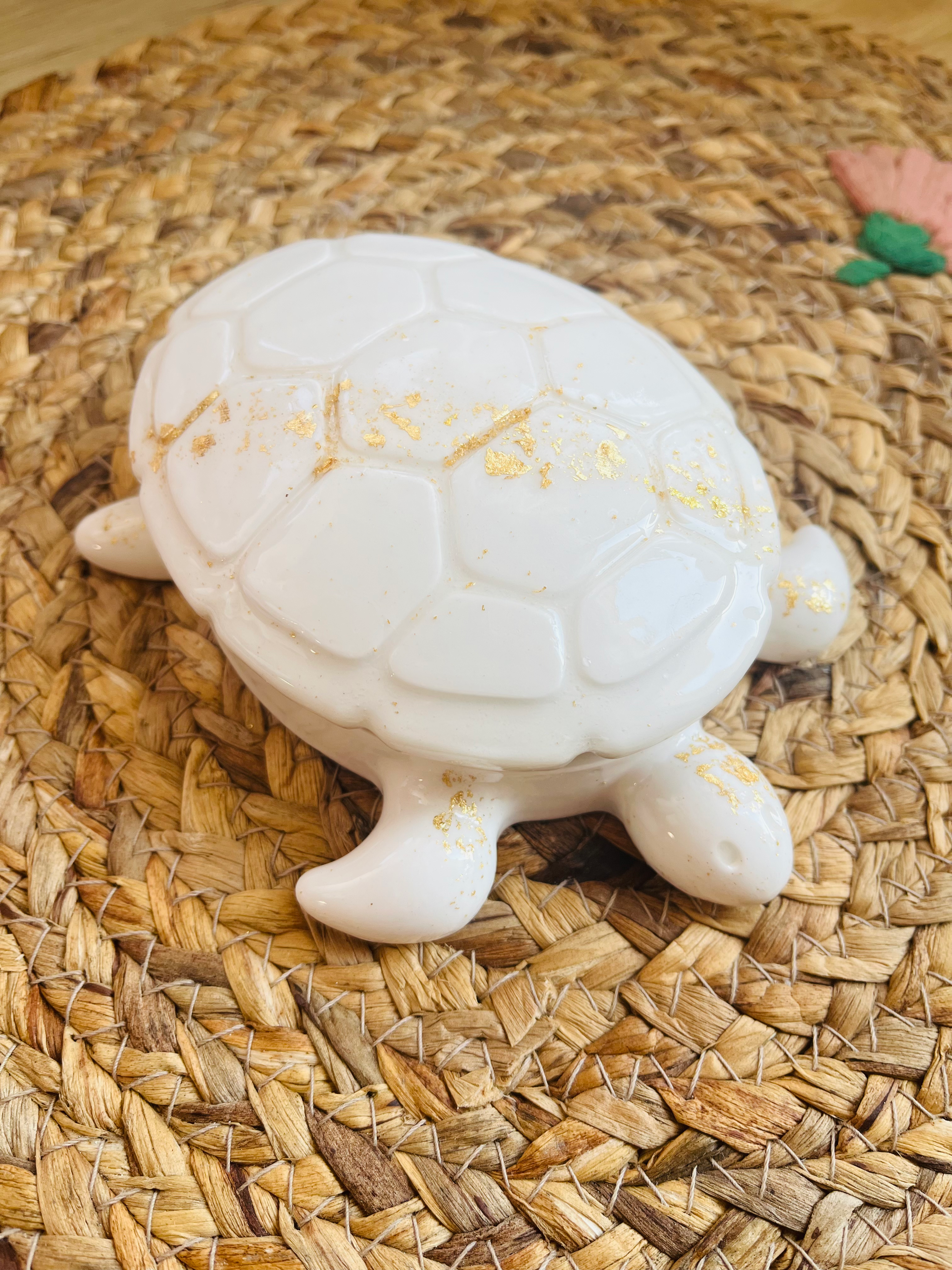 🐢 Boîte à bijoux Tortue « Éclats Marins » – Fait main