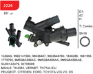 SMART 2226 - Thermostat Assembly - OE 1336AS, 9682141580, 98036487, 9803648780 - PEUGEOT, CITROEN, FORD, TOYOTA,VOLVO, DS