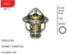 SMART 1512 - Wax Thermostat - OE 2550037200 - HYUNDAI, KIA