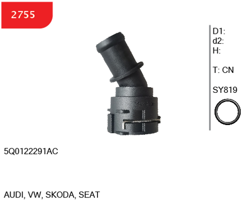 SMART 2755 - Connector - OE 5Q0122291AC - AUDI, VW, SKODA, SEAT
