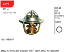 SMART 1240 - Wax Thermostat - OE 11531485847 - BMW, CHRYSLER, DODGE, FIAT, JEEP, MINI, PLYMOUTH
