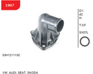 SMART 1907 - Coolant Flange - OE 03H121113C - VW, AUDI, SEAT, SKODA