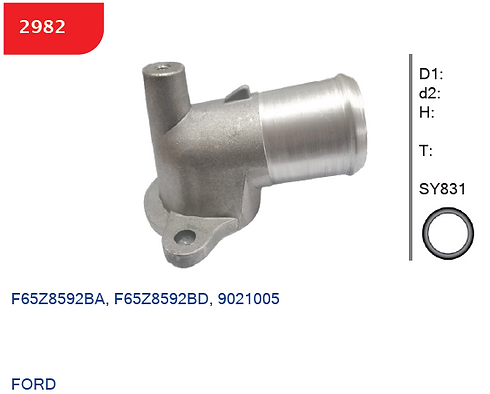 SMART 2982 - Coolant Flange - OE F65Z8592BA, F65Z8592BD, 9021005 - FORD